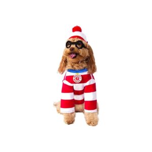 s Waldo Dog Costume for Medium Breeds