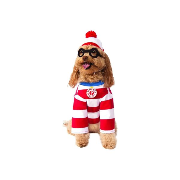 s Waldo Dog Costume for Medium Breeds