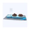 to-Clean Cat Food and Water Bowls Set with 15-Degree Tilt and Premium Non-Slip Mat