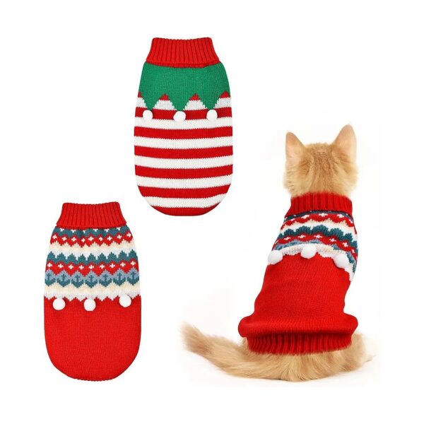 to-Wear Christmas Sweater Outfits for Cats and Dogs, Pullover Style