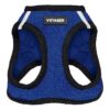 to-Wear Dog Harness for Small Medium Dogs Royal Blue Base Mesh Step-in